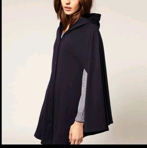 American Apparel Navy fleece cape (one size)